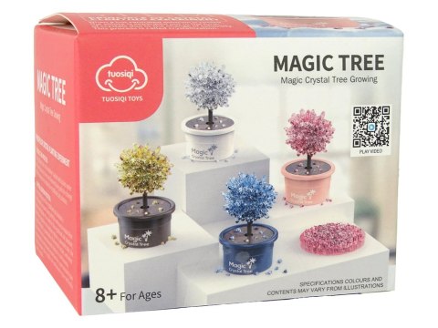 LEAN Toys Magiczne Drzewko Hodowla Kryształów Doświadczenia Różowe LEAN Toys Magiczne Drzewko Hodowla Kryształów Doświadczenia Różowe