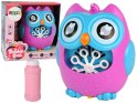 LEAN Toys Maszynka do Baniek Mydlanych Sowa Dźwięk Różowa
