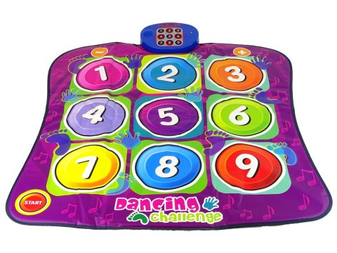 LEAN Toys Mata do Tańczenia Grająca Kolorowa Światła Muzyka LEAN Toys Mata do Tańczenia Grająca Kolorowa Światła Muzyka