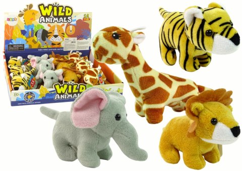 LEAN Toys Mini Pluszak Zwierzątko Safari 4 Modele