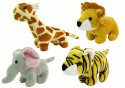 LEAN Toys Mini Pluszak Zwierzątko Safari 4 Modele