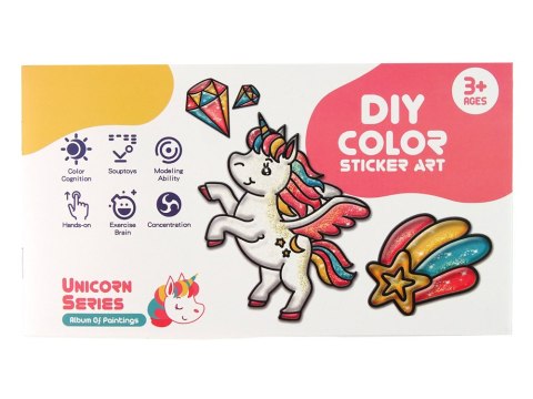 LEAN Toys Naklejki Na Okno Meble Jednorożec DIY 8 Kolorów Brokat LEAN Toys Naklejki Na Okno Meble Jednorożec DIY 8 Kolorów Brokat
