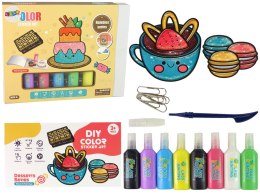 LEAN Toys Naklejki Na Okno Meble Słodkości DIY 8 Kolorów Brokat