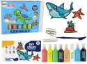 LEAN Toys Naklejki Na Okno Meble Zwierzęta Morskie Żółw DIY 8 Kolorów Brokat