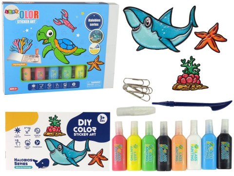 LEAN Toys Naklejki Na Okno Meble Zwierzęta Morskie Żółw DIY 8 Kolorów Brokat LEAN Toys Naklejki Na Okno Meble Zwierzęta Morskie Żółw DIY 8 Kolorów Brokat