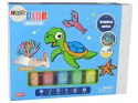 LEAN Toys Naklejki Na Okno Meble Zwierzęta Morskie Żółw DIY 8 Kolorów Brokat