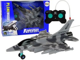 LEAN Toys Odrzutowiec Zdalnie Sterowany Pilot Szary
