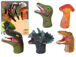 LEAN Toys Pacynki na Palce Dinozaury Kolorowe 5 Sztuk