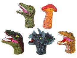 LEAN Toys Pacynki na Palce Dinozaury Kolorowe 5 Sztuk