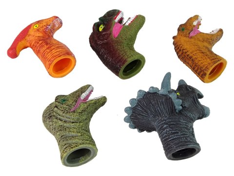 LEAN Toys Pacynki na Palce Dinozaury Kolorowe 5 Sztuk LEAN Toys Pacynki na Palce Dinozaury Kolorowe 5 Sztuk