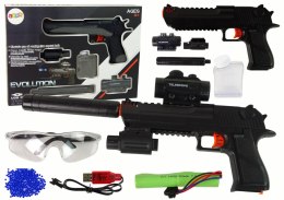 LEAN Toys Pistolet Elektryczny na Kulki Wodne Zestaw Czarny 20 metrów