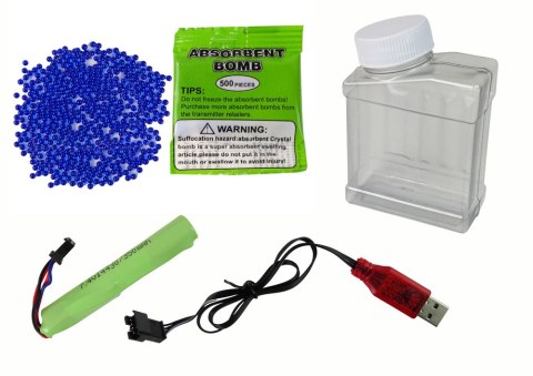 LEAN Toys Pistolet Elektryczny na Kulki Wodne Zestaw Czarny 20 metrów LEAN Toys Pistolet Elektryczny na Kulki Wodne Zestaw Czarny 20 metrów