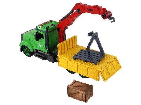 LEAN Toys Pojazd Wywrotka Dźwig do Skręcania Rozkręcania DIY LEAN Toys Pojazd Wywrotka Dźwig do Skręcania Rozkręcania DIY