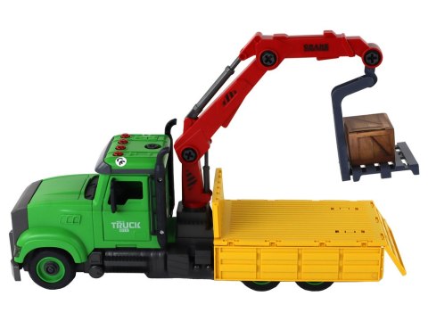 LEAN Toys Pojazd Wywrotka Dźwig do Skręcania Rozkręcania DIY LEAN Toys Pojazd Wywrotka Dźwig do Skręcania Rozkręcania DIY