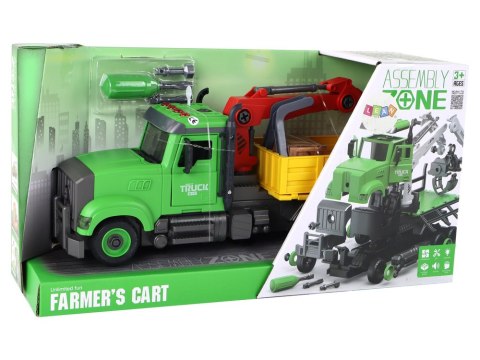 LEAN Toys Pojazd Wywrotka Dźwig do Skręcania Rozkręcania DIY LEAN Toys Pojazd Wywrotka Dźwig do Skręcania Rozkręcania DIY