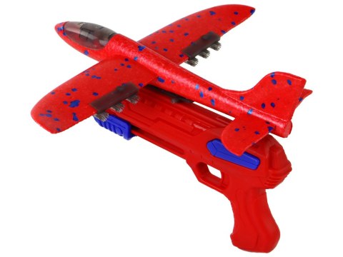 LEAN Toys Samolot Bańki Mydlane Wyrzutnia Pistolet Czerwony LEAN Toys Samolot Bańki Mydlane Wyrzutnia Pistolet Czerwony