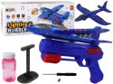 LEAN Toys Samolot Bańki Mydlane Wyrzutnia Pistolet Niebieski