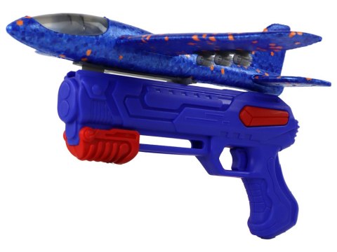 LEAN Toys Samolot Bańki Mydlane Wyrzutnia Pistolet Niebieski LEAN Toys Samolot Bańki Mydlane Wyrzutnia Pistolet Niebieski
