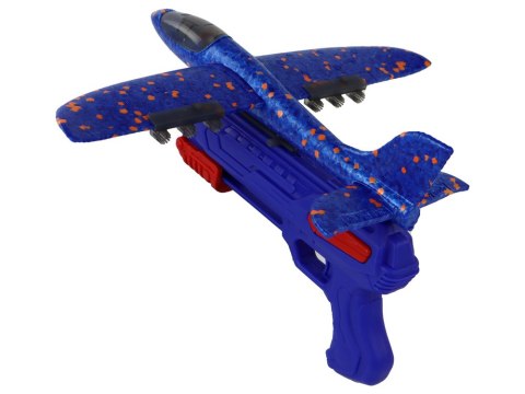 LEAN Toys Samolot Bańki Mydlane Wyrzutnia Pistolet Niebieski LEAN Toys Samolot Bańki Mydlane Wyrzutnia Pistolet Niebieski