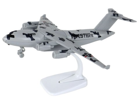 LEAN Toys Samolot Szary Wojskowy Moro UNITED Figurka HW-605 LEAN Toys Samolot Szary Wojskowy Moro UNITED Figurka HW-605