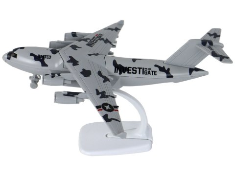 LEAN Toys Samolot Szary Wojskowy Moro UNITED Figurka HW-605 LEAN Toys Samolot Szary Wojskowy Moro UNITED Figurka HW-605
