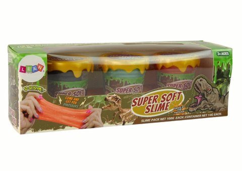 LEAN Toys Slime Brokatowy Dinozaury DIY Miękki 3 Kolory LEAN Toys Slime Brokatowy Dinozaury DIY Miękki 3 Kolory