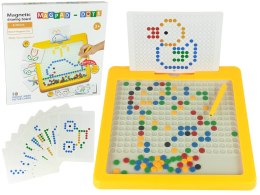 LEAN Toys Tablica Magnetyczna 100 Koralików Żółta