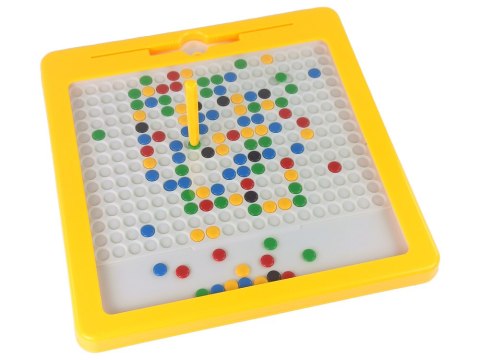 LEAN Toys Tablica Magnetyczna 100 Koralików Żółta LEAN Toys Tablica Magnetyczna 100 Koralików Żółta