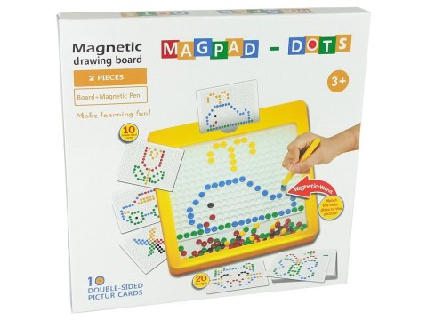 LEAN Toys Tablica Magnetyczna 100 Koralików Żółta LEAN Toys Tablica Magnetyczna 100 Koralików Żółta