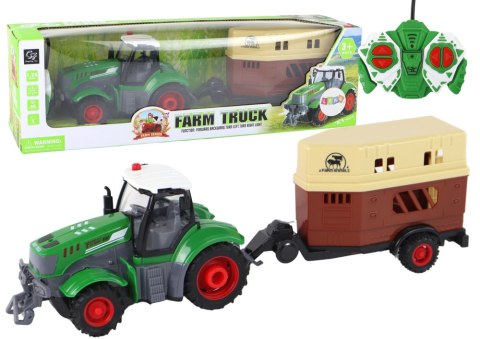 LEAN Toys Traktor RC Ciągnik Zdalnie Sterowany Maszyna Rolnicza Przyczepa Pilot 1:24 LEAN Toys Traktor RC Ciągnik Zdalnie Sterowany Maszyna Rolnicza Przyczepa Pilot 1:24
