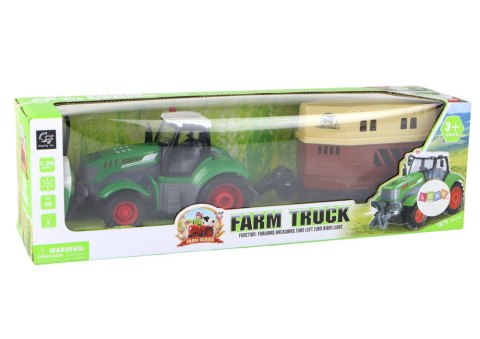 LEAN Toys Traktor RC Ciągnik Zdalnie Sterowany Maszyna Rolnicza Przyczepa Pilot 1:24 LEAN Toys Traktor RC Ciągnik Zdalnie Sterowany Maszyna Rolnicza Przyczepa Pilot 1:24