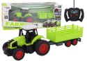 LEAN Toys Traktor Zdalnie Sterowany RC Z Przyczepą 1:16 Zielony