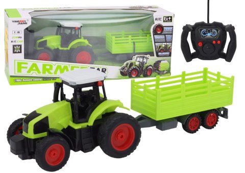 LEAN Toys Traktor Zdalnie Sterowany RC Z Przyczepą 1:16 Zielony LEAN Toys Traktor Zdalnie Sterowany RC Z Przyczepą 1:16 Zielony