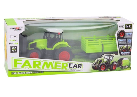 LEAN Toys Traktor Zdalnie Sterowany RC Z Przyczepą 1:16 Zielony LEAN Toys Traktor Zdalnie Sterowany RC Z Przyczepą 1:16 Zielony