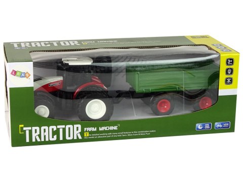 LEAN Toys Traktor Zdalnie Sterowany z Przyczepą 1:24 Czerwony Zielony LEAN Toys Traktor Zdalnie Sterowany z Przyczepą 1:24 Czerwony Zielony