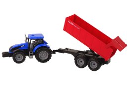 LEAN Toys Traktor z Przyczepą Pojazd Rolniczy Farma Niebieski