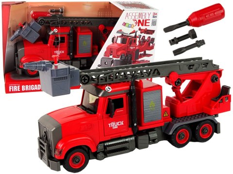 LEAN Toys Woź Strażacki Straż Pożarna do Rozkręcania Akcesoria Czerwona LEAN Toys Woź Strażacki Straż Pożarna do Rozkręcania Akcesoria Czerwona