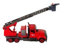 LEAN Toys Woź Strażacki Straż Pożarna do Rozkręcania Akcesoria Czerwona