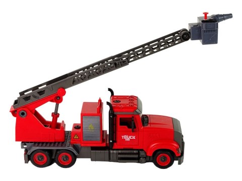 LEAN Toys Woź Strażacki Straż Pożarna do Rozkręcania Akcesoria Czerwona LEAN Toys Woź Strażacki Straż Pożarna do Rozkręcania Akcesoria Czerwona