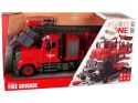 LEAN Toys Woź Strażacki Straż Pożarna do Rozkręcania Akcesoria Czerwona