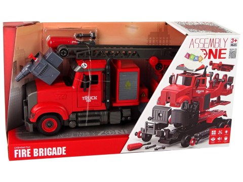 LEAN Toys Woź Strażacki Straż Pożarna do Rozkręcania Akcesoria Czerwona LEAN Toys Woź Strażacki Straż Pożarna do Rozkręcania Akcesoria Czerwona
