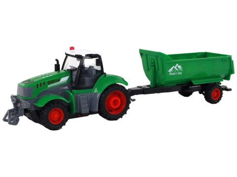 LEAN Toys Zdalnie Sterowany Ciągnik Traktor R/C z Przyczepą 1:24 Światła Zielony LEAN Toys Zdalnie Sterowany Ciągnik Traktor R/C z Przyczepą 1:24 Światła Zielony