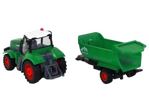 LEAN Toys Zdalnie Sterowany Ciągnik Traktor R/C z Przyczepą 1:24 Światła Zielony LEAN Toys Zdalnie Sterowany Ciągnik Traktor R/C z Przyczepą 1:24 Światła Zielony