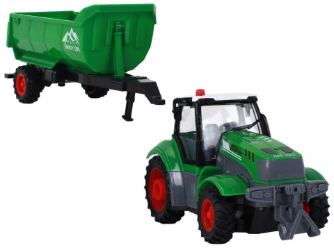 LEAN Toys Zdalnie Sterowany Ciągnik Traktor R/C z Przyczepą 1:24 Światła Zielony LEAN Toys Zdalnie Sterowany Ciągnik Traktor R/C z Przyczepą 1:24 Światła Zielony