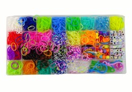 LEAN Toys Zestaw 1500 Gumek Do Robienia Biżuterii Akcesoria