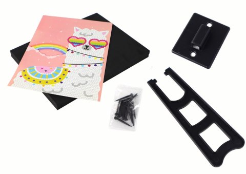 LEAN Toys Zestaw DIY Cekiny Szpilki Lama Ramka Kolorowy LEAN Toys Zestaw DIY Cekiny Szpilki Lama Ramka Kolorowy