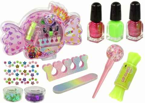 LEAN Toys Zestaw Do Makijażu Zdobienie Paznokci Cukierek LEAN Toys Zestaw Do Makijażu Zdobienie Paznokci Cukierek