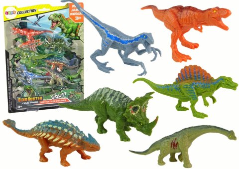 LEAN Toys Zestaw Figurki Dinozaury 6 sztuk Kolorowe LEAN Toys Zestaw Figurki Dinozaury 6 sztuk Kolorowe