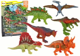 LEAN Toys Zestaw Figurki Dinozaury 6 sztuk Kolorowe