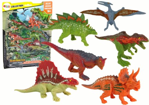 LEAN Toys Zestaw Figurki Dinozaury 6 sztuk Kolorowe LEAN Toys Zestaw Figurki Dinozaury 6 sztuk Kolorowe